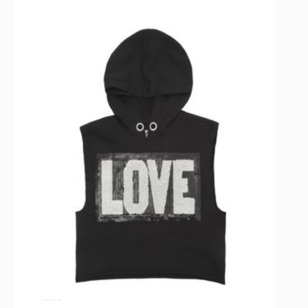 Black sleeveless hoodie - Brand New With Tags